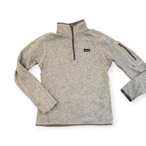 Patagonia Better Sweater Gray Fleece Quarter Zip Pullover Women’s Small Outdoor